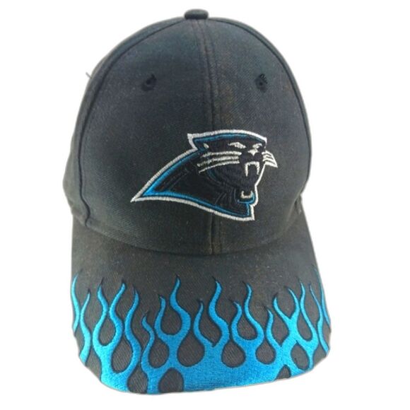 NFL Other - NFL Reebok Y2K Carolina Panthers Flame Cap/Hat Vintage Embroidered Hook&Loop